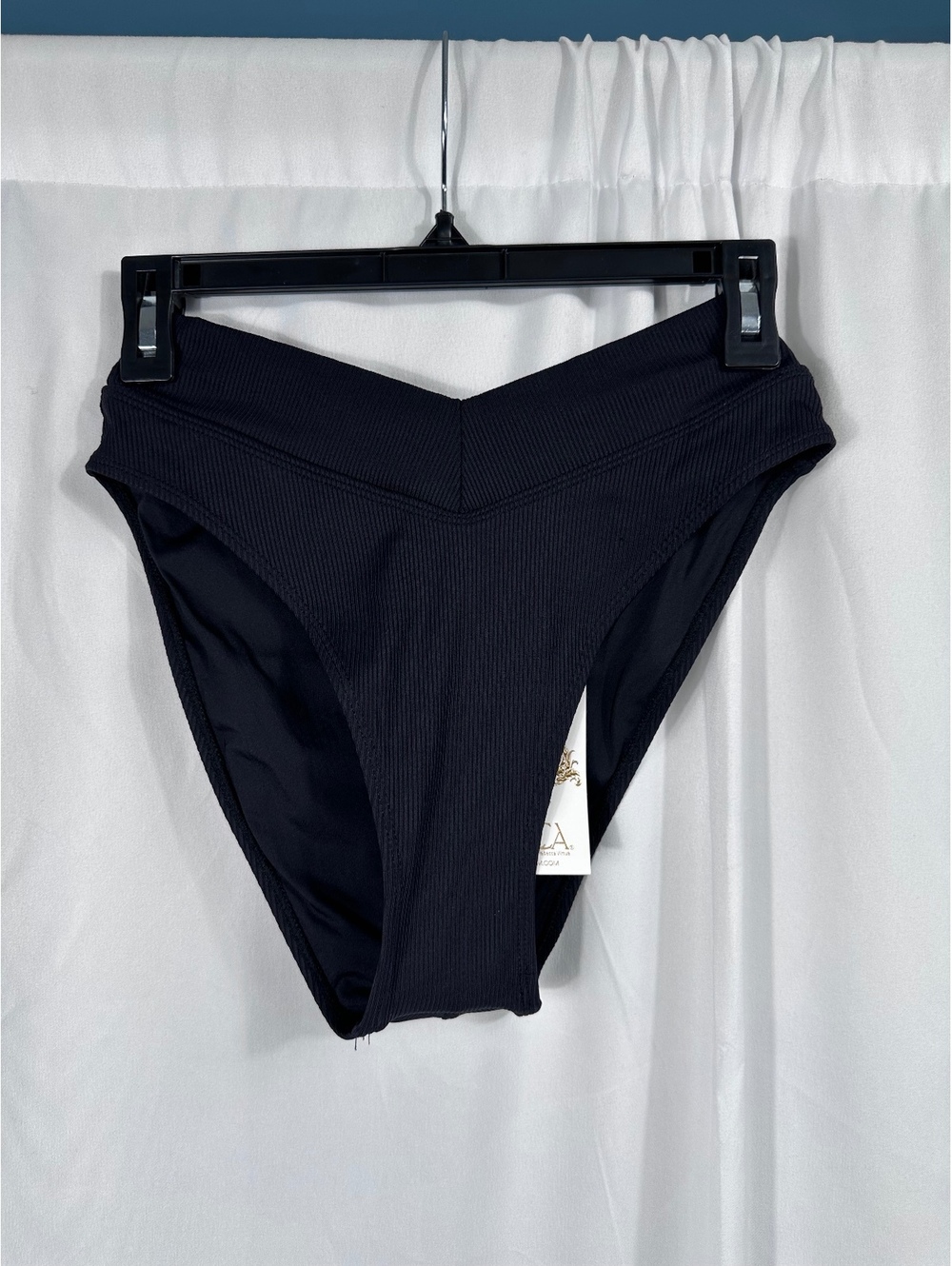 Becca by Rebecca Virtue Black French Cut Bikini Bottom Large